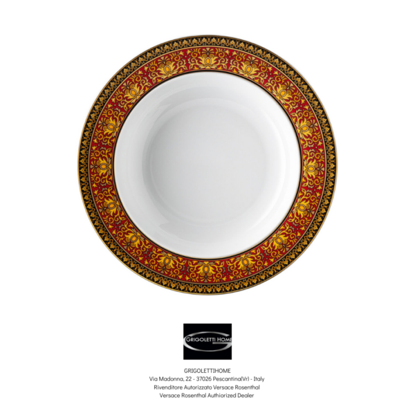 piatto fondo cm 22 medusa rosso rosenthal versace piatto fondo cm 22 medusa rosso rosenthal versace
