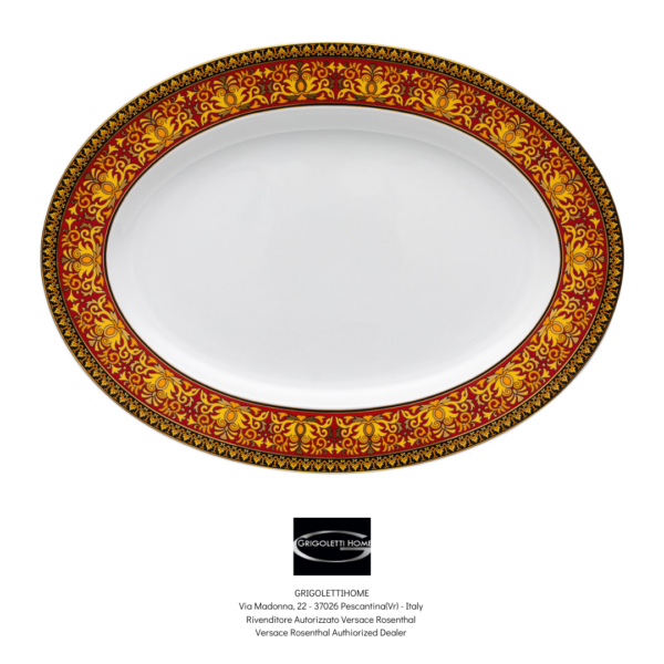 piatto ovale cm 40 medusa rosso rosenthal versace piatto ovale cm 40 medusa rosso rosenthal versace