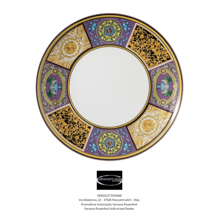 piatto piano cm 28 barocco mosaic versace rosenthal