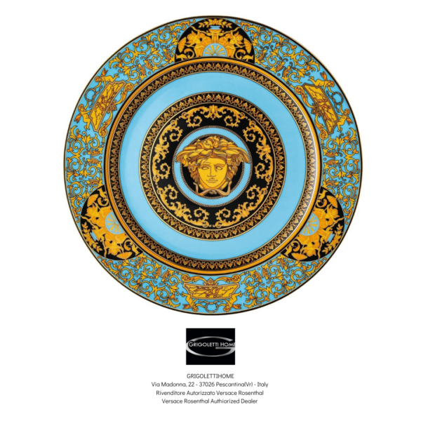 piatto segnaposto cm 30 medusa colours celeste rosenthal versace
