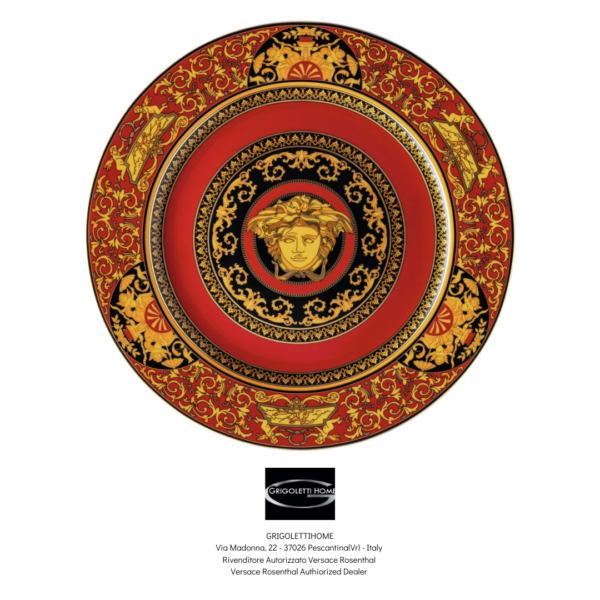 piatto segnaposto cm 30 medusa rosso rosenthal versace piatto segnaposto cm 30 medusa rosso rosenthal versace