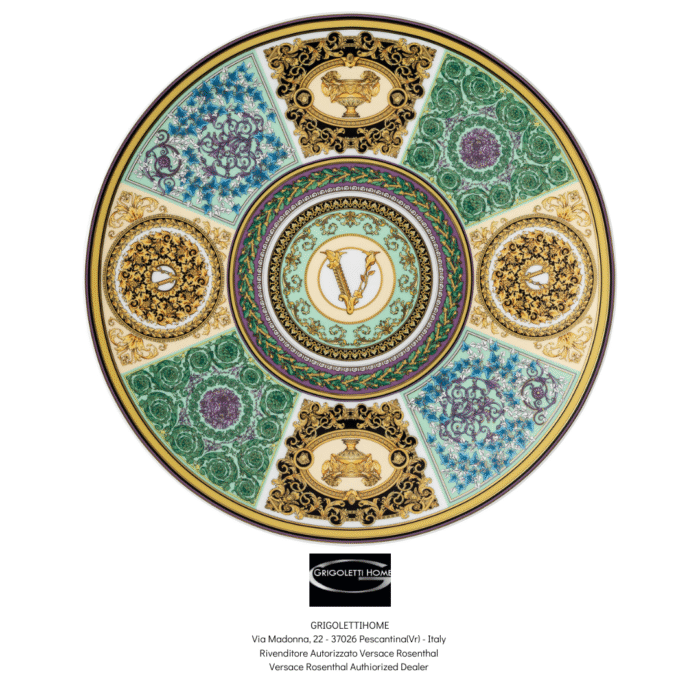 piatto segnaposto cm 33 barocco mosaic versace rosenthal