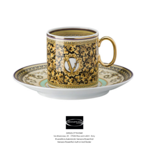 tazza espresso con piattino barocco mosaic versace rosenthal