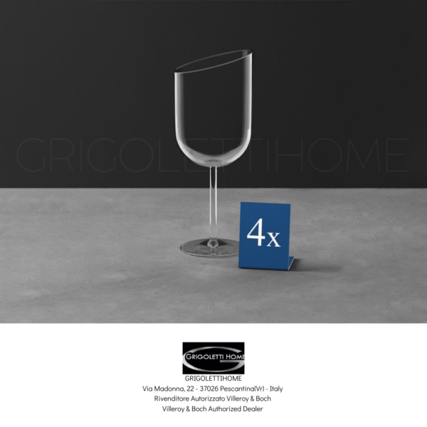 set 4 bicchieri calici vino bianco newmoon villeroy boch