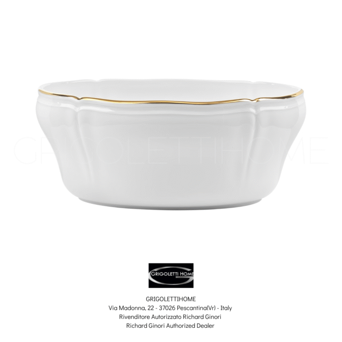 insalatiera ovale cm 25 corona oro ginori 1735