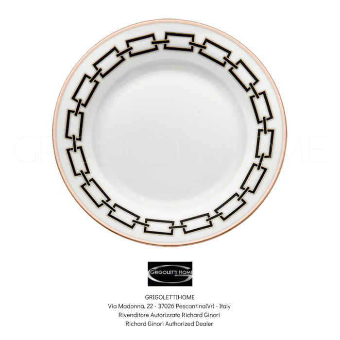 piatto piano cm 28 catene nero ginori1735 grigolettihome