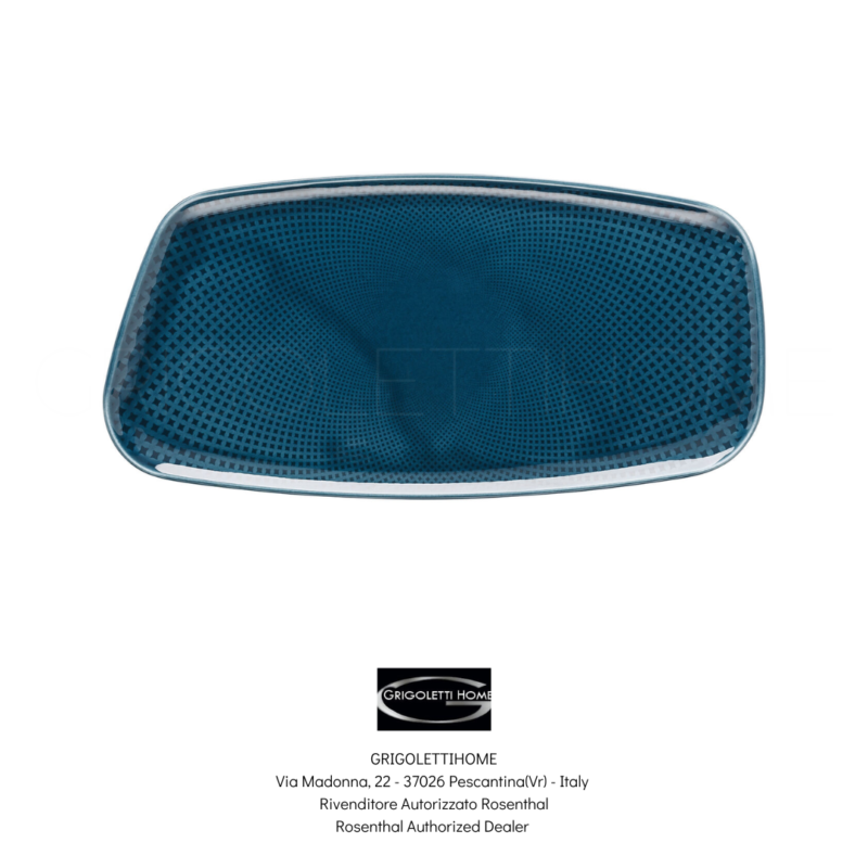 piatto rettangolare cm 30x15 ocean blue junto rosenthal grigolettihome
