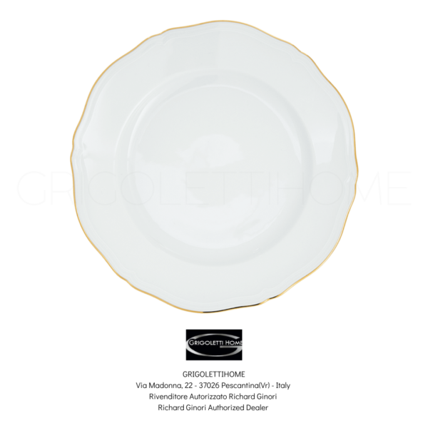 piatto segnaposto cm 31 corona oro ginori 1735 grigolettihome