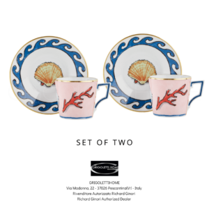set 2 tazze da caffe con piattino il viaggio di nettuno ginori 1735 grigolettihome