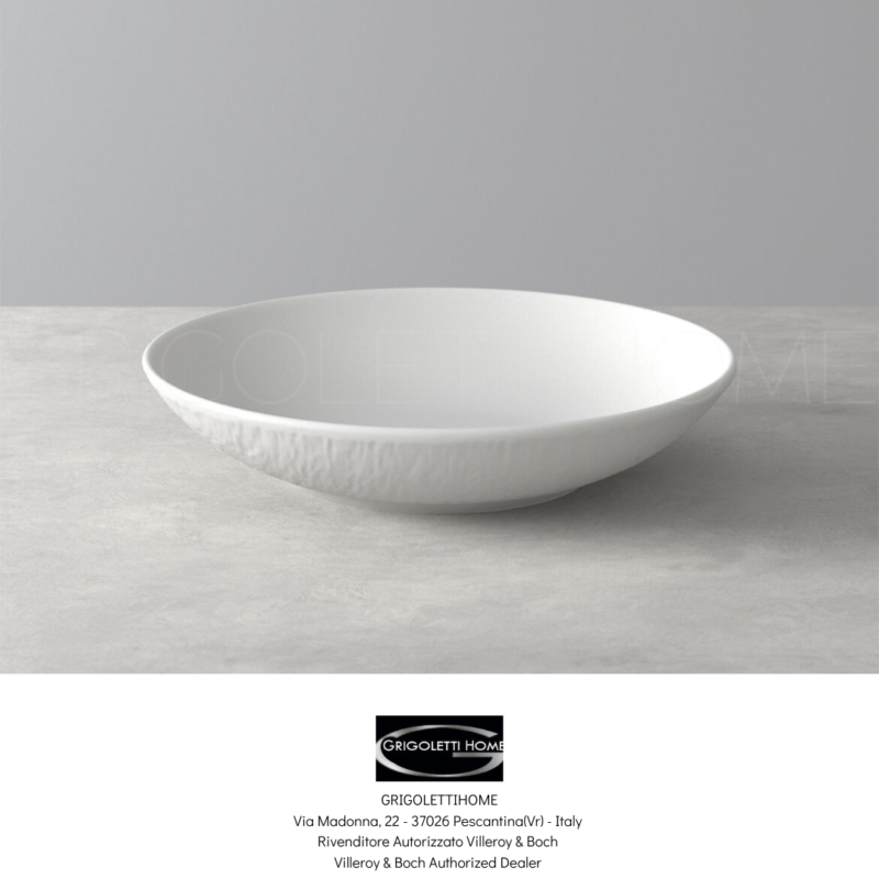 ciotola piana cm 24 manufacture rock blanc villeroy boch