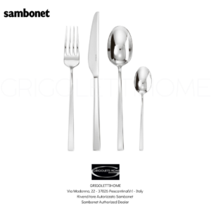 Set Posate 24 pezzi 6 persone - Linea Q Manico Monoblocco - Sambonet