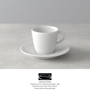 tazza espresso con piattino manufacture rock blanc villeroy boch