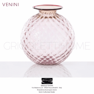 Vaso Monofiore Balloton h cm 24,5 Rosa Cipria Venini (2)