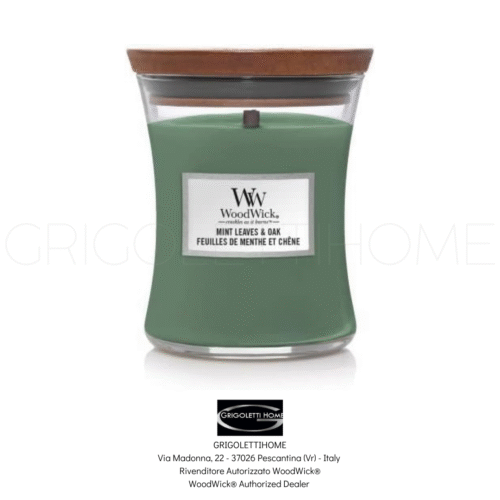 candela media mint leaves e oak woodwick grigolettihome
