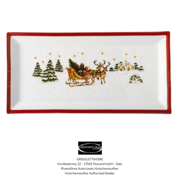 piatto angolare 36 cm happy wintertime natale 2023 hutschenreuther