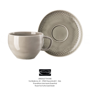 tazza colazione con piattino pearl grey junto rosenthal grigolettihome