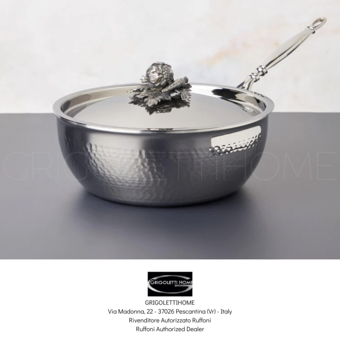 padella chef acciaio cm 24 con manico opus prima ruffoni grigolettihome