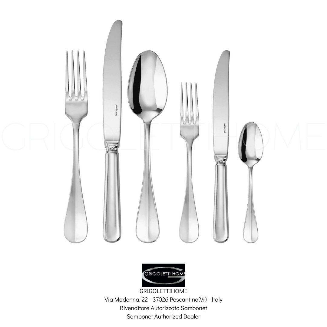set posate 36 72 pezzi 6 12 persone baguette sambonet