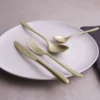 set posate acciaio inox taste pvd antique champagne sambonet 1
