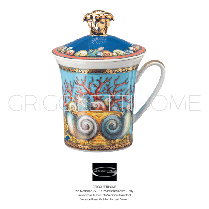 mug con coperchio 1994 les tresors de la mer 30 years versace rosenthal grigoletti