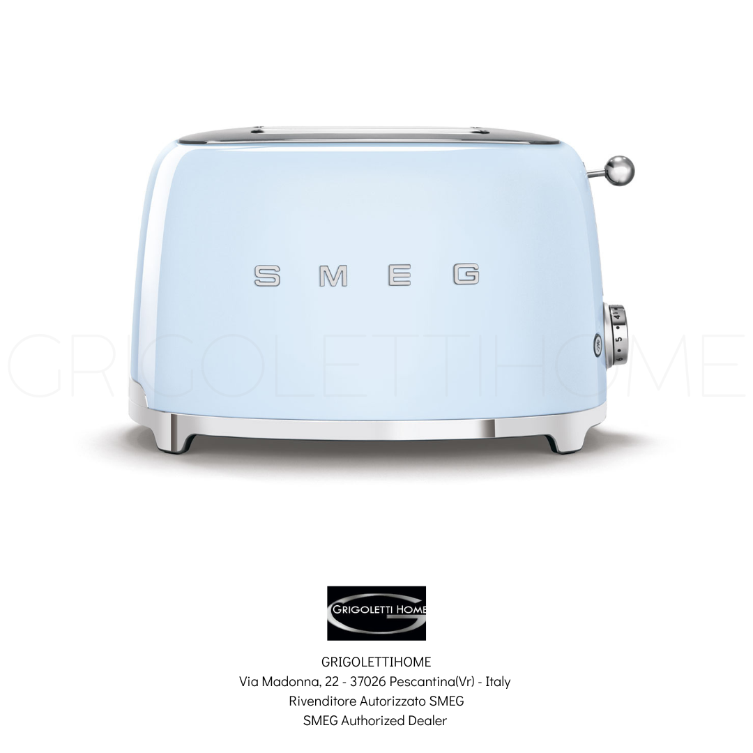 tostapane 2 scomparti azzurro lucido smeg grigolettihome rivenditore verona