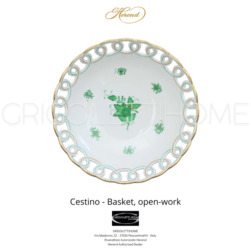 cestino apponyi verde herend grigolettihome rivenditore verona 1