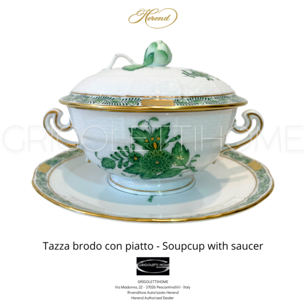 tazza brodo con piatto apponyi verde herend grigolettihome rivenditore verona tazza brodo con piatto apponyi verde herend grigolettihome rivenditore verona