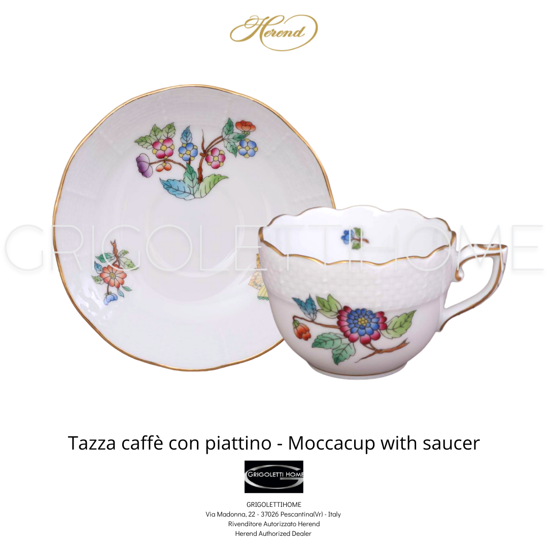 tazza caffe con piattino victoria herend grigolettihome rivenditore verona