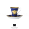 tazza caffe espresso con piattino medusa blue versace rosenthal grigolettihome rivenditore verona