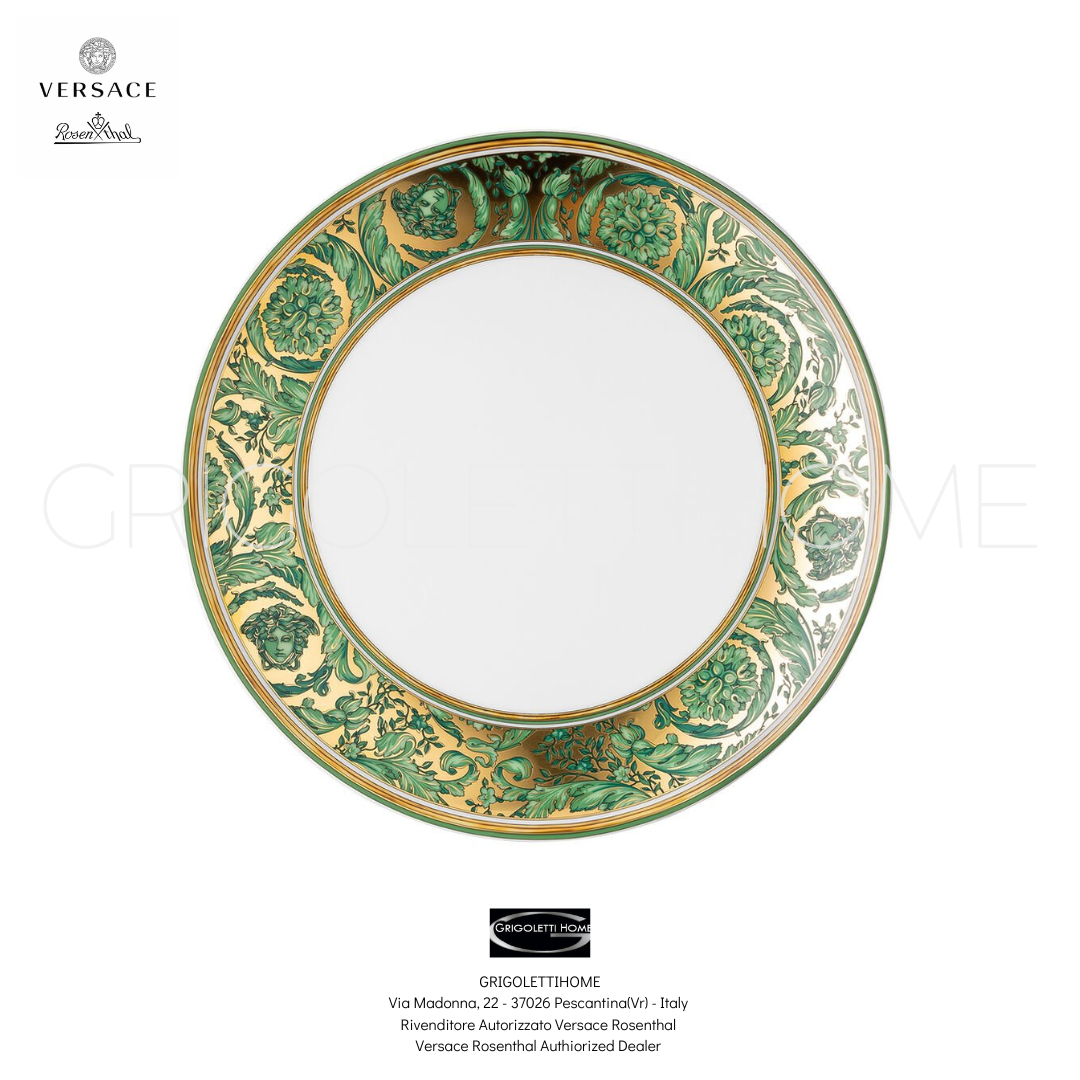 piatto colazione cm 21 garland green versace rosenthal grigolettihome