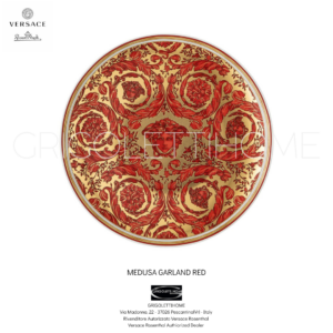 piatto pane medusa garland red versace rosenthal grigolettihome
