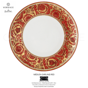 piatto piano medusa garland red versace rosenthal grigolettihome