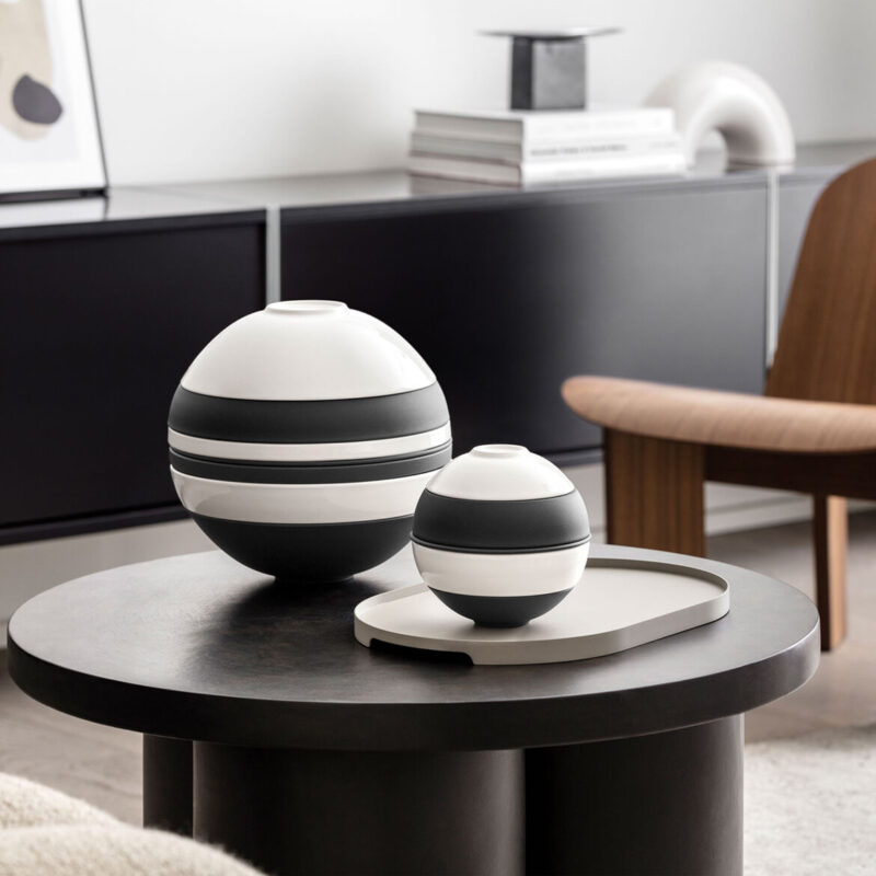 set piatti la boule black white villeroy boch grigolettihome rivenditore 8