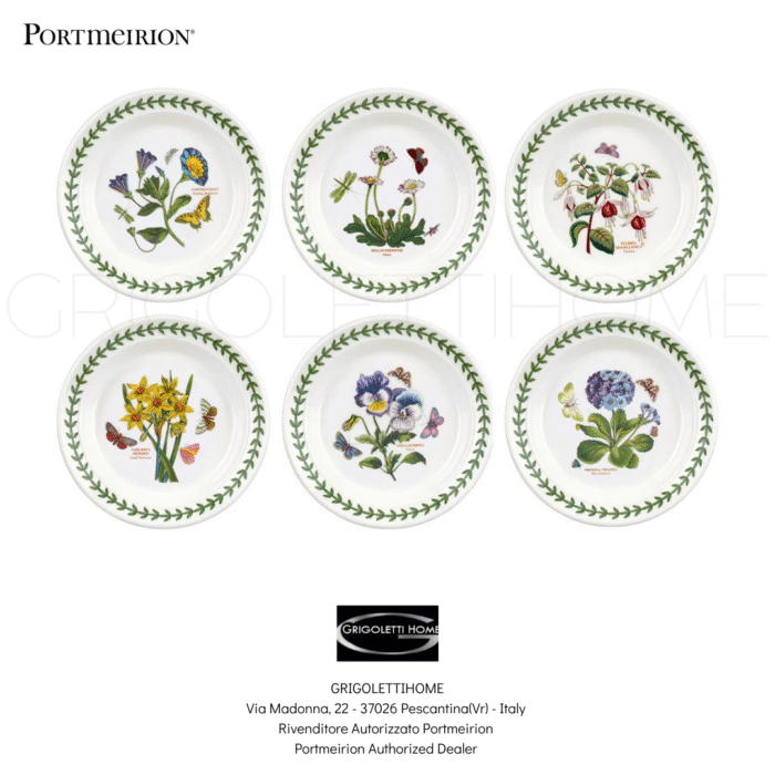 set 6 piatti pane botanic garden portmeirion grigolettihome rivenditore