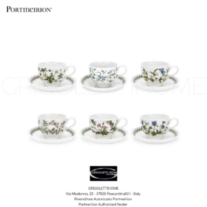 set tazze tè con piattino botanic garden portmeirion grigolettihome rivenditore