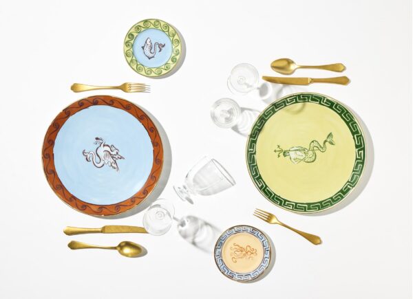 Centrotavola e segnaposto il viaggio di nettuno richard ginori ginori 1735 grigolettihome ambientazione