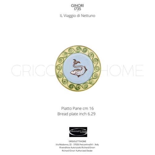 Piatto Pane cm 16 sky blue Richard Ginori Ginori1735 GrigolettiHome