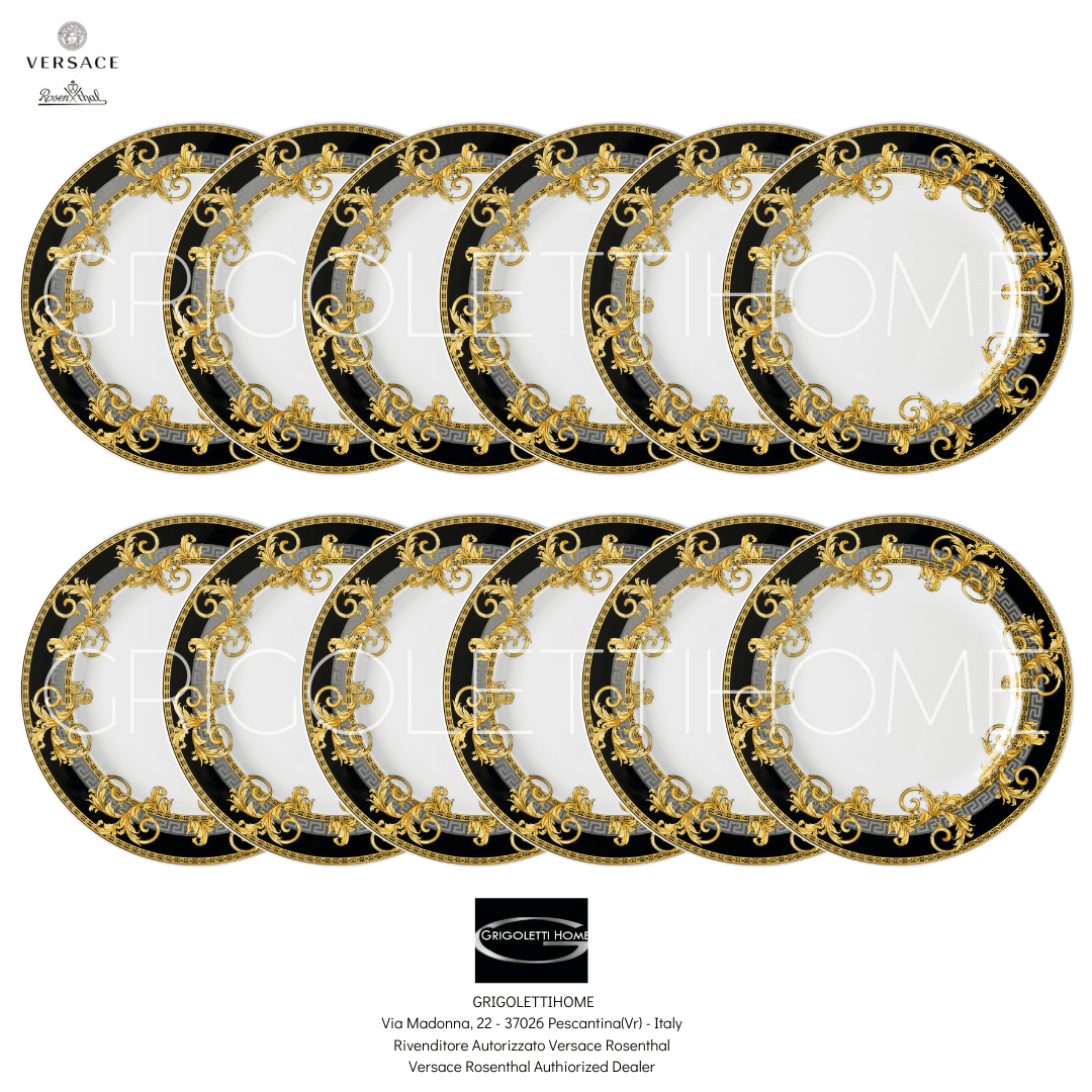 Set 12 piatti piani cm 27 Prestige Gala Versace Rosenthal GrigolettiHome (1)