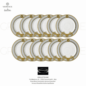 Set 12 piatti piani frutta dessert cm 22 Prestige Gala Versace Rosenthal GrigolettiHome