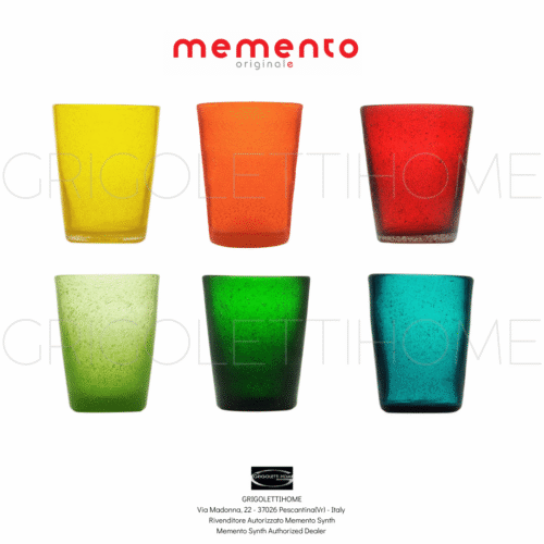 Set 6 bicchieri Glass Bally Monochrome Memento GrigolettiHome