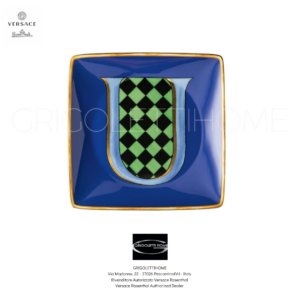 Coppetta 12x12 Lettera U - Holiday Alphabet - Versace Rosenthal - GrigolettiHome Piatto coppetta quadrata cm 12x12 - Holiday Alphabet Lettera U - Versace Rosenthal