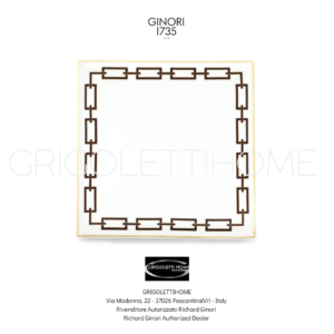 GINORI 1735 - CATENE (1) Centrotavola Quadrato Catene Ebano cm 30,9/in 12.16 - Richard Ginori - Rivenditore