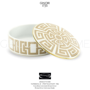 Scatola portaoggetti cm 13,2 ↥ 5.3cm - Labirinto Cachemire - Richard Ginori / GINORI 1735