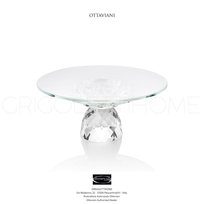 Alzata in cristallo 30x30x14 cm - Ottaviani- GrigolettiHome-Rivenditore