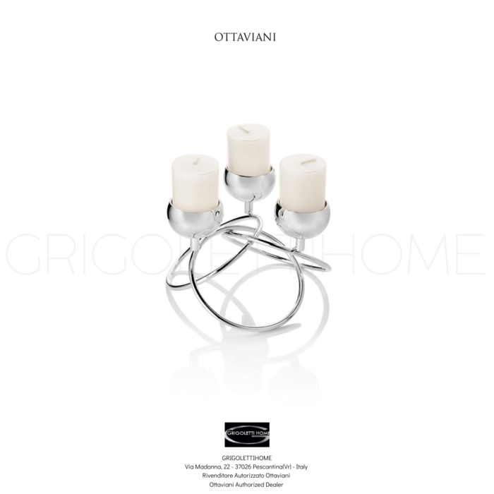 Candeliere in metallo a 3 fiamme - Ottaviani - GrigolettiHome- Rivenditore