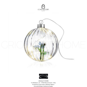 Lampada palla di Natale fiore azzurro Woodland tales - Ichendorf Milano - GrigolettiHome - Rivenditore Woodland Tales - Lampada Led Palla di Natale Fiore -Natale 2025 - Ichendorf Milano