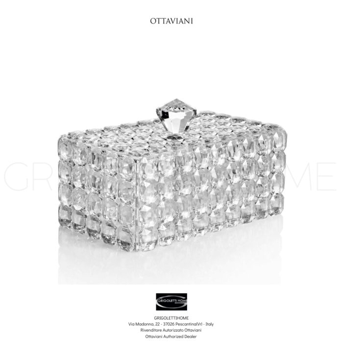 Scatola-Scrigno con cristalli grande-Ottaviani-GrigolettiHome-Rivenditore