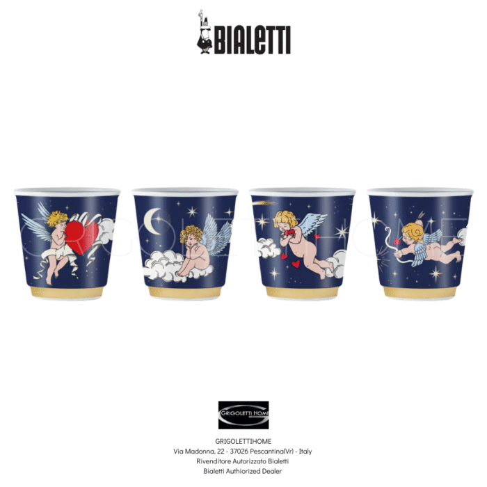 Bialetti - Set 4 bicchierini con angeli - Cielo Stellato