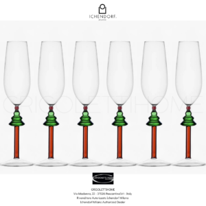 Set 6 Flute Woodland Tales Ichendorf Milano - GrigolettiHome - Rivenditore Woodland Tales - Natale 2025 - Set 6 Calici Flute h cm 26 - Ichendorf Milano