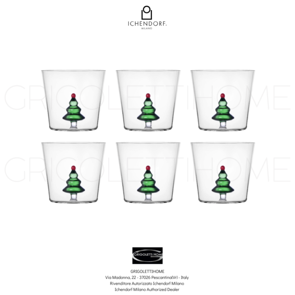 Set 6 bicchieri-tumbler Albero Woodland Tales-Ichendorf Milano-GrigolettiHome-Rivenditore Woodland Tales - set 6 bicchieri Tumbler cl 35 -Natale 2025 - Ichendorf Milano